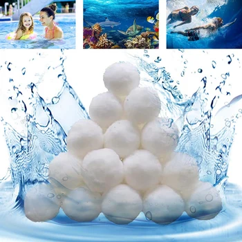  1,5 фунта Фильтрующие шарики для бассейна, фильтрующий материал для бассейна Волокнистый шарик для ванн бассейна Прочный Простая установка