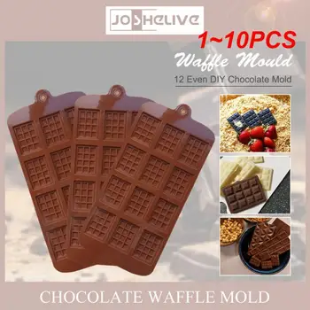 1 ~ 10 шт. Силиконовая шоколадная форма Вафельная форма Классический блок Инструменты для выпечки шоколада Силиконовый торт Конфетная форма 3D Бисквит Помадка