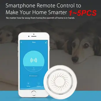 1 ~ 5 шт. Tuya WiFi Smart Siren Sound Light Alarm Sensor Умная система безопасности дома работает с Alexa Home, Android и IOS