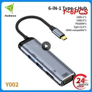 1 ~ 6 шт. USB C Hub 4 порта USB Type C на USB 3.0 Hub Splitter Адаптер для MacBook iPad Galaxy Note 10 S10 USB Hub
