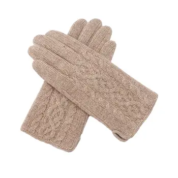 1 пара зимние теплые перчатки плюшевая подкладка ветрозащитные эластичные перчатки с сенсорным экраном на весь палец теплые варежки для бега на открытом воздухе