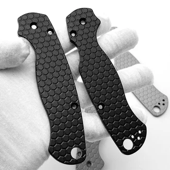 1 пара черных весов с ручкой ножа из алюминиевого сплава для Spyderco C81 Para 2 Складные ножи DIY Patch Accessories
