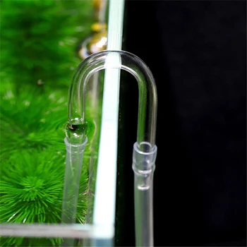 1 шт. Прозрачный стеклянный аквариум U-образная воздушная труба Аквариум Кислородная трубка CO2 Обратный клапан для диффузора CO2 Аксессуары воздушного насоса