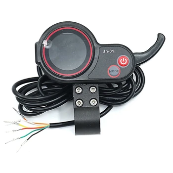 1 шт. Светодиодный дисплей с ускорителем для отображения скорости и пробега Электрический скутер JH-01 Долгосрочный счетчик 36/48 В Пластик + Металл