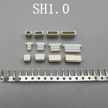 10 комплект JST SH1.0 Разъем 1,0 мм SMT Вертикальный/горизонтальный разъем + корпус + клеммы 2П 3П 4П 5П 6П 7П 8П 9П 10П 11П 12П