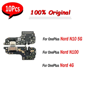10 шт., оригинальное зарядное устройство USB Зарядный порт Док-разъем Разъем Микрофонная плата Гибкий кабель для Oneplus Nord N10 5G Nord N100 Nord 4G