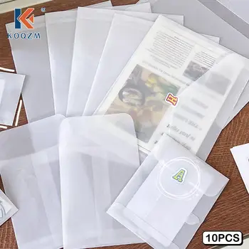  10 шт. Полупрозрачные бумажные конверты с серной кислотой для DIY Открытки Сумка для хранения открыток Свадебное приглашение Подарочная упаковочная сумка