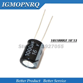 10 шт. Электролитический конденсатор высокого качества 16V1000UF 10 * 13 мм 1000 мкФ 16 В 10 * 13