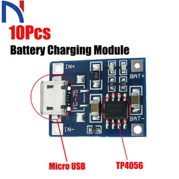 10Pc TP4056 5V 1A Micro USB 18650 Lithium Battery Charging Board Зарядное устройство Модуль Защита модуля для arduino DIY Kit