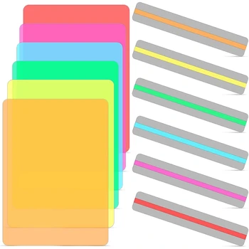 12 шт. Набор полосок для управляемого чтения Цветные накладки Инструменты для дислексии Гели для коррекции освещения Фильтр освещения Пластиковые листы Закладка