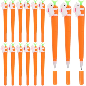 15 шт. Мини Гелевые ручки Морковь Очаровательный Кролик Милая заметка Cartoon Shape Ink 05 мм Taking Student