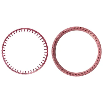 2 шт. Верхнее кольцо, как показано на рисунке Пластик для 48-игольной вязальной машины Аксессуары Розовая игла Рукав Круг