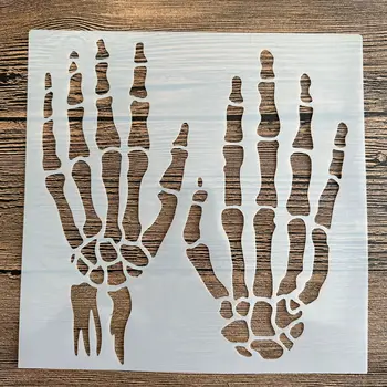 20 * 20 см DIY Форма для костей рук для росписи трафареты штампованный фотоальбом тисненая бумажная карта по дереву, ткани, стене