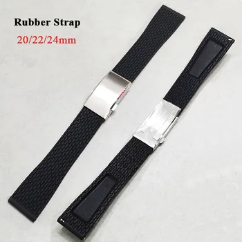 20 22 24 мм Резиновый ремешок для Omega для Swatch для Seiko Часы Ремешок Быстросъемный браслет Мужчины Женщины Спортивные часы Ремешок Аксессуары