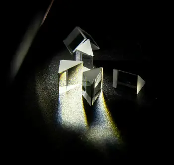 20 шт. Оптическая треугольная стеклянная прямоугольная призма для оптики Световой научный эксперимент Физика Обучение световому спектру