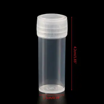 20 шт. Практичные пустые пластиковые бутылки с крышками 5 мл Контейнер для образцов маленьких флаконов
