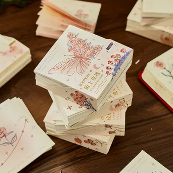 200 листов Удобные наклейки серии Rose, приятные для руки материалы бухгалтерской книги, оставление n заметок и канцелярских заметок для блокнота