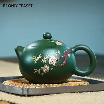  200 мл Высококачественные чайники из фиолетовой глины Исин Слива ручной работы Чайник Bossom Xishi Чайник с отверстием для фильтра Чайник Китайский чайный сервиз Zisha Подарки