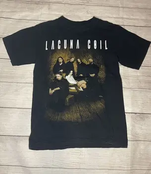 2015 Тур Lacuna Coil Band Рубашка Классический Черный Мужской Унисекс S-2345XL PE733 с длинными рукавами