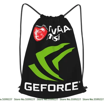 2018 Nvidia Gforce Msi Gaming Sjirt amd Рюкзак на шнурке Школа Плавание Персонализированная одежда Рюкзаки Спортивная сумка