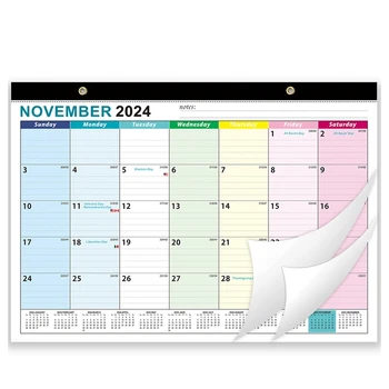 2024 Настенный календарь на 2024 год Тематический настенный календарь, бумага премиум-класса 16,9X12, двухпроволочный переплет Прочный Простая установка Простота использования