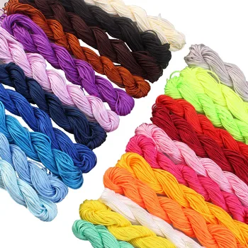 23 цвета 1 мм китайский узелковый шнур нейлон шамбала макраме нитка шнур бисер для изготовления браслета