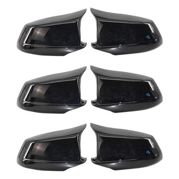 3 пары черных крышек зеркал подходят для BMW 5 серии F10 / F11 / F18 Pre-LCI 11-13 Крышки зеркал Замена крышек боковых зеркал