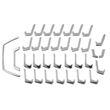 34 шт. Хромированная передняя центральная решетка радиатора Решетка радиатора Накладка крышки для Toyota Yaris Cross 2020 2021 Стайлинг автомобиля