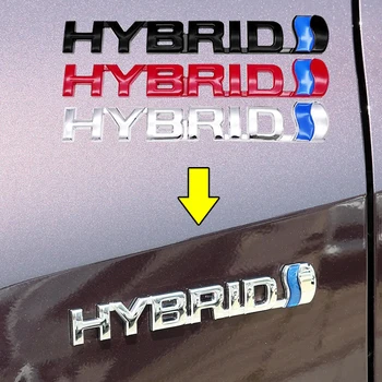 3D Hybrid Synergy Drive Авто Клейкая наклейка Значок Наклейка Цинковый сплав Крыло Багажник Задняя дверь Эмблема для Toyota Corolla RAV4 Camry