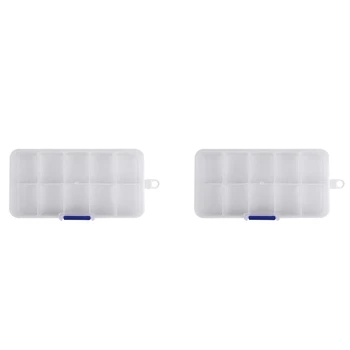 3X от 1 до 10 отделений пластиковая коробка для хранения прозрачная для жемчужной булавки ювелирные инструменты небольшие аксессуары