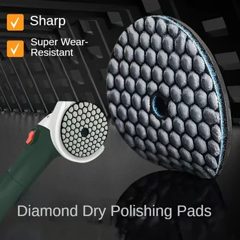 4 дюйма Сухая полировальная подушка Sharp Type Diamond для гранита и мрамора Шлифовальный диск 6 шт.
