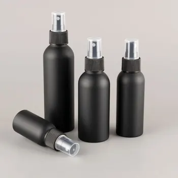 40 мл 50 мл 100 мл 120 мл 150 мл X 20 Матовая черная алюминиевая бутылка с распылительным насосом Пустые контейнеры для парфюмерно-косметического тонера