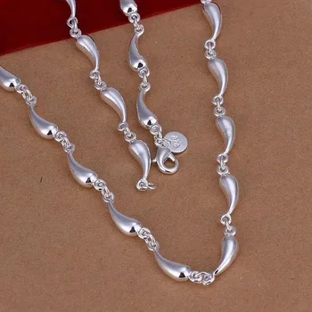45 см цепочка из стерлингового серебра 925 пробы ожерелье милое для женщин ювелирные изделия дизайнер свадебные подарки на помолвку хорошая вечеринка горячая
