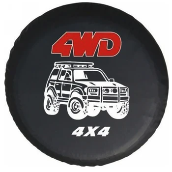 4WD 4x4 ПВХ Кожа Запасное колесо Крышка Крышка Чехол Сумка Протектор Автомобильные шины 14 дюймов Для Jeep Hummer 14