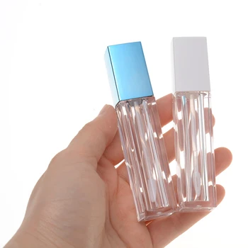  5,5 мл Квадратная пустая пластиковая трубка для блеска для губ Многоразовая бутылка бальзама для губ Многоразовый контейнер для образцов для губной помады