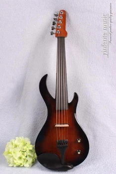 5 струнная электрическая скрипка Новая форма гитары 4/4 Flame Массив дерева Мощный звук лад 5-8 #