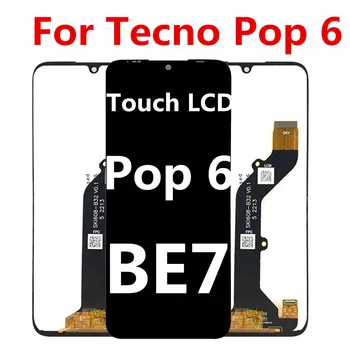 6,1 дюйма Оригинал для Tecno POP 6 ЖК-дисплей Сенсорный экран в сборе Дигитайзер для POP6 BE7 ЖК-дисплей Запасные части6,1 дюйма Origin
