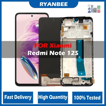 6.43 '' Super AMOLED для Xiaomi Redmi Note 12S LCD с рамкой 2303CRA44A Дисплей Сенсорный экран Дигитайзер для Redmi Note 12S LCD