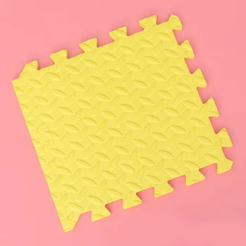 6 шт. Взаимосвязанная ковровая плитка Взаимоблокирующие коврики Моющиеся напольные коврики Утолщение EVA Leaf Grain Pattern Напольные ковровые квадраты для