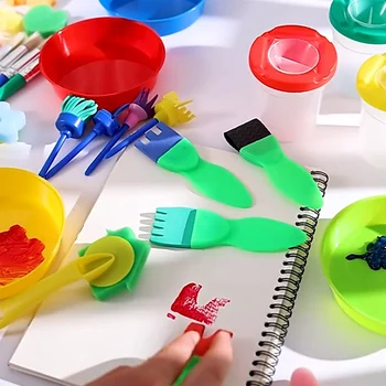 68 штук набор детских кистей для рисования губки DIY Early Educational