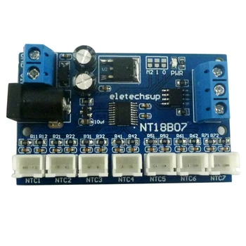 7 Канальный датчик температуры RS485 NTC Безбумажный регистратор MODBUS RTU PLC NT18B07