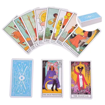 78 Бумажные игральные карты с пластиковым покрытием Современная колода карт Таро ведьм Все женщины Райдер Уэйт Образы Популярная колода Карточная Доска