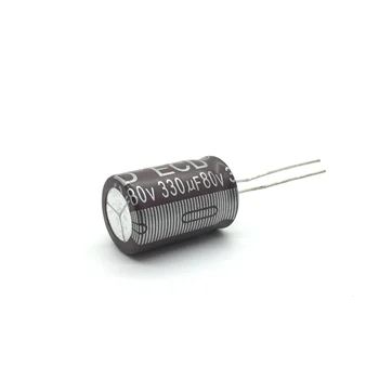 80v330uf 13X20мм Высококачественный фильтрующий конденсатор вставной высокочастотный электролитический конденсатор низкое внутреннее сопротивление 5шт