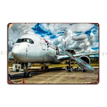 Airbus A350 Latam Припаркованный металлический вывесочный клуб Создать фотообои панно Создать жестяной плакат