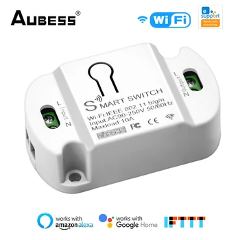 Aubess 10A WiFi Smart Switch Smart Breaker DIY Модуль выключателя света ewelink APP Пульт дистанционного управления поддерживает Alexa Google Home