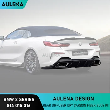 Aulena Design Сухой карбоновый обвес Задний диффузор Задний бампер Кромка Высокоэффективный полностью сухой карбон для BMW 8 серии (G14 G15 G16)