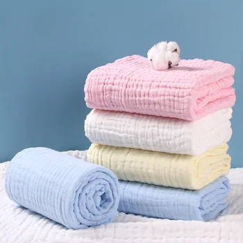 Baby Pure Cotton Шестислойное марлевое одеяло Новорожденный Детское банное полотенце Одеяло Младенческое пеленальное обертывание Халат Полотенца Постельное белье
