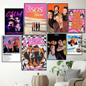Band 5 S-Seconds of S-Summer Poster Плакат Картины Стены Картины Для Декора Гостиной Наклейка