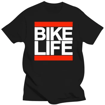 Bike Life Bold Велосипедная футболка Мужская женская хлопковая футболка Лето Футболка размера ЕС