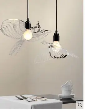 Bird Кованое железо Кабинет Бар Ресторан Американская креативная люстра для птиц Светодиодные подвесные светильники Домашний декор Кухня Столовая
